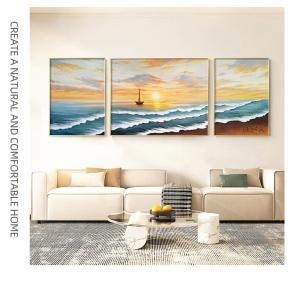 China Modern Seascape Landscape Hand Painted Art Oil Paintings Canvas for Colorful Textured Home Decor 6 Color Print Method factory