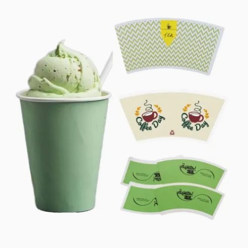 2.5oz 3.5oz 4.5oz 7.5oz Customized Colourful Paper Cup Fan With Six Colors For Beverage Coffee Tea