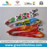 Smooth polyester working lanyard w/full color transfer printed and safety