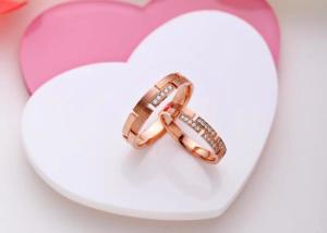 China 9g Rose Gold Couple Rings factory
