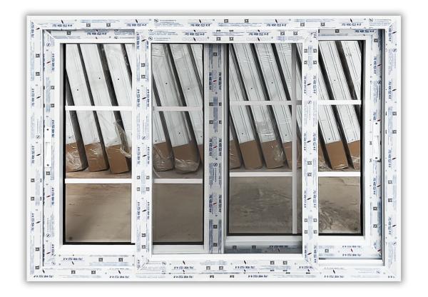 80mm UPVC Single Double Glass Sliding Window with Screen Net and Crescent Lock