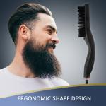 Black PTC Heating 4 Temperatures Ceramic Beard Brush