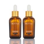 50ml Dropper Empty Serum Container Cosmetic Hair Oil Custom Logo Glass Serum