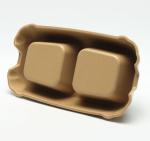 No Bend Double Bamboo Pet Bowl Luxury Design 12x16.5x7 CM For Puppy