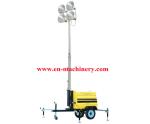 Mobile Light Tower Generator Hand Elevated Solar Type Lighting Tower