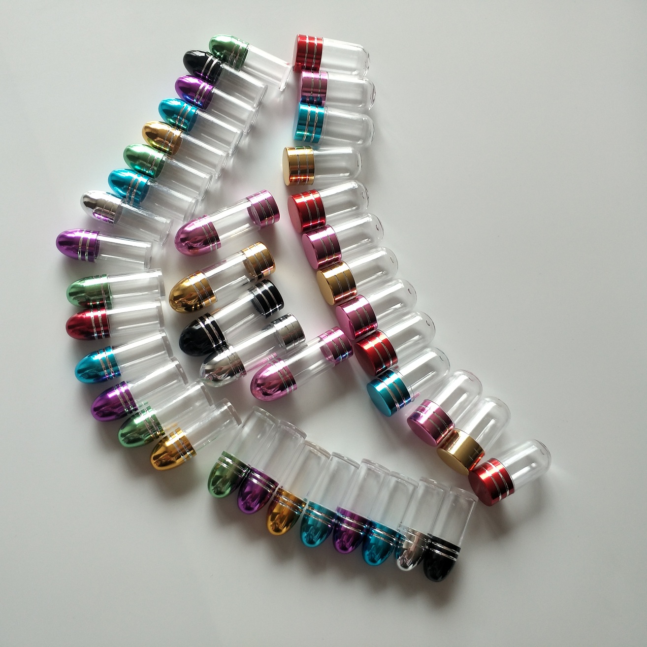 Hexagonal Single Pill Container 13mm 2ml Clear Empty Capsules