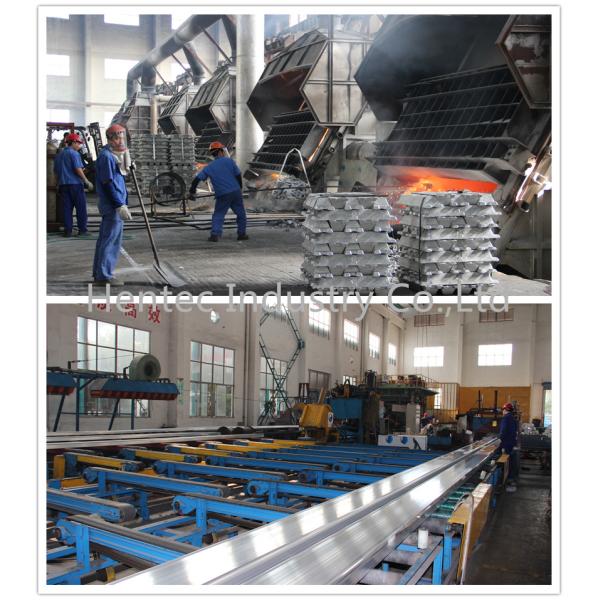 Custome 60 × 35mm Solar Panel Aluminium Frame Electrophoresis Aluminum Extrusion Profiles