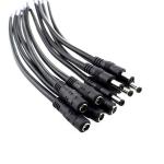 Custom Male Female Jack 1.35 2.5 2.1x5.5mm DC Cable Bare End Stripped Wire