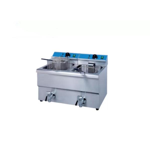 China Durable Double Tank 8L 6.5kw Countertop Deep Fryer factory