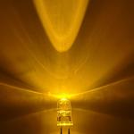 5mm Yellow Color 585-595nm 1000-2000mcd Round Clear Lens Candle Flickering