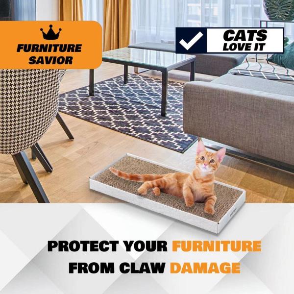 Cat Scratch Pad 3PCS Double-Sided Design Cat Cardboard Scratcher Pad Scratching Post Board