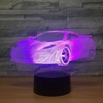 Racing Car 3D Night Light 7 Colors Change with Remote Control As Christmas Gifts