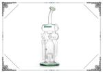Glass Recycler 12 Inches Honeycomb Perc Bubbler Recycler Bongs Smoking