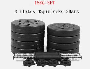 China 10kg 15kg 20kg 25kg 30kg 40kg adjustbale enviroment -protecting cement dumbbell barbell set factory