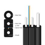 2 Cores Outdoor Figure 8 Fiber Optic Drop Cable Self Supporting Bow Type For
