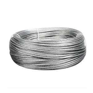 China Stainless Steel Grade Fiber / Cotton Core Galvanized 1X7 Steel Wire Rope for Electric Non-Alloy and Durable factory