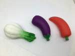 Vinyl Vegetables Rubber Bath Toys Squeezing Sound Muti Colors / PMS Available