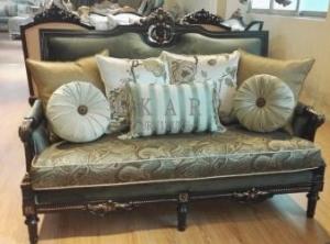 China Living Room Wooden Fabric Set European Sofa factory