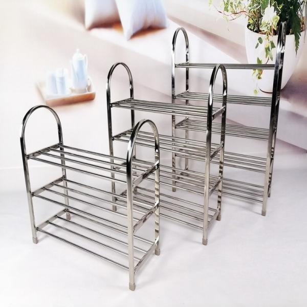 ODM BSCI 5 Layer Stainless Steel Shoe Rack Furniture Metal Bench For Living Room