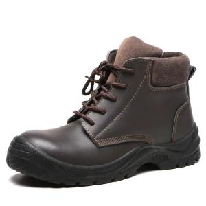 China Anti Puncture Industrial Safety Shoes Waterproof Fashion Brown Boots Unisex factory