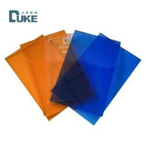 China 1/4&quot; 1/8&quot; Transparent Orange Tinted Acrylic Plexiglass Sheet 3mm Thick Nominal Size factory