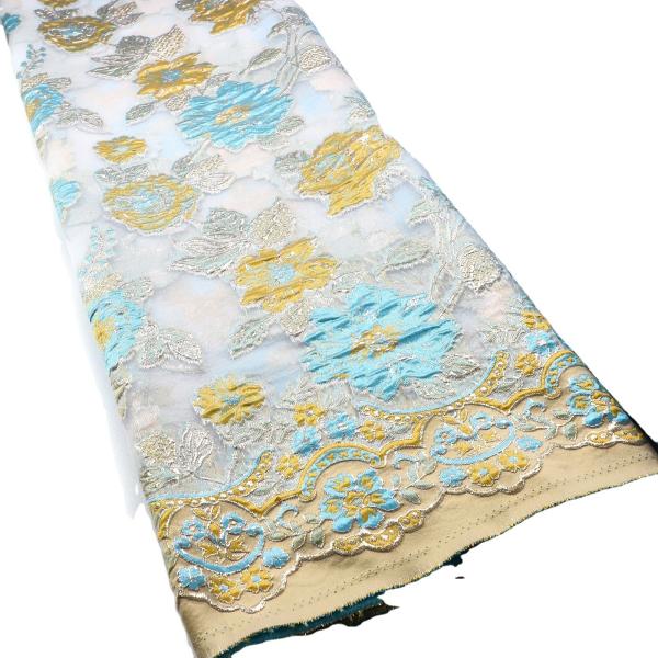Newest African Brocade Fabric Jacquard Damask Design Brocade Jacquard Fabric