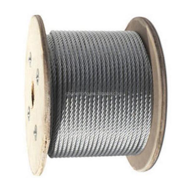 High Tensile Strength 6x37 1.5mm 2mm 3mm 6mm 4.5mm 6mm 28mm 32mm Stainless Steel