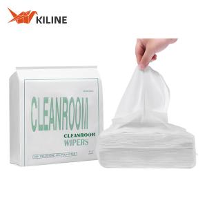 China 50gsm White Non Woven Cleanroom Wipers Polyester Cellulose Blend factory