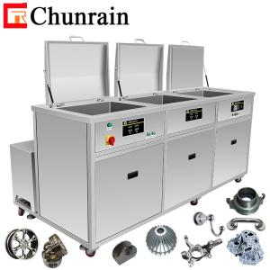 China 3-Tank Ultrasonic Cleaner For aluminum parts Stainless steel parts with cleaning filtering rinsing drying CR-3144GH factory
