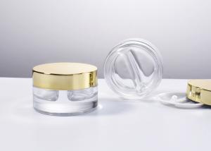 China 10ml+10ml dual chamber glass cosmetic concentrate jars - Perfect for Eye Cream, Lip Balm and Eye Makeup Formulas factory
