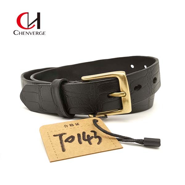 Width 28mm Braided Leather Belt Crocodile Pattern Multipurpose