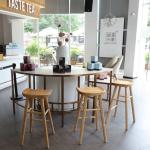 Modern Bar Chair Dining Restaurant Kitchen Nordic Hotel Counter Stool Solid Wood