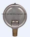 63mm Glycerin Pressure Gauge 1500Psi 1/4 NPT Lower Mount Unpolished