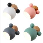 Nordic Creative Macaron Wall Lamp Simple Mickey Log Cartoon Children'S Room