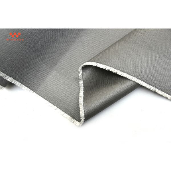 China Flexible Lightweight Fire Retardant Curtain Fabric Silicone Coating SS Wire Reinforcement factory