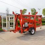 10m-20m Trailer Mounted Boom Lift Red Towable Articulating Boom Lift