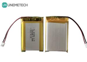 China UNEMETECH 1.5A Rechargeable Li-polymer Battery 803450 / 3.7V 1500mAh Lithium Ion Polymer Battery factory