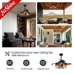 Popular Acrylic Blades LED Energy Saving Invisible Ceiling Fan 1stshine Metal