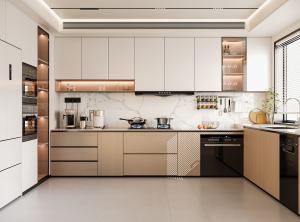 China Wholesale Wood Kitchen Furniture Hotel Apartment Kitchen Cabinet Home Use factory
