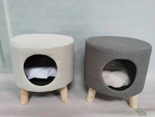 cat bed with pillow