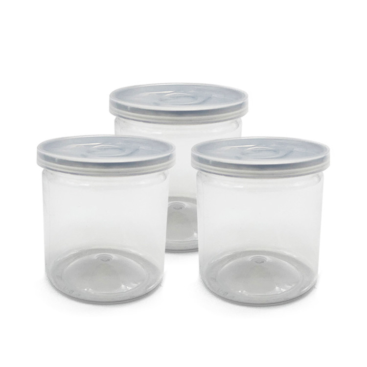 Custom Transparent Plastic Jar Containers Custom Logo Printing Paper Carton Packaging