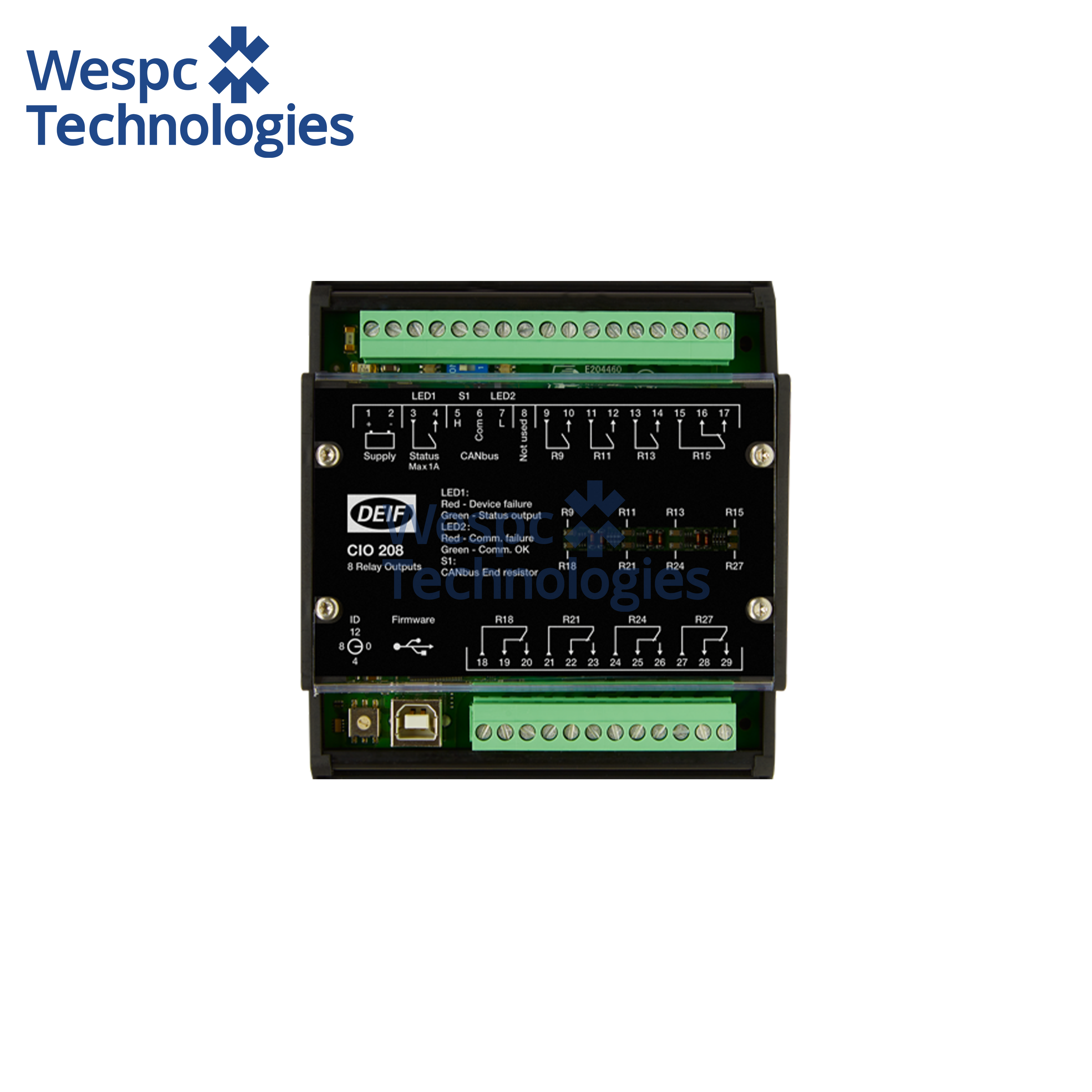 China Wespc Original CIO 208 CAN Bus-based I/O Module Remote Output Expansion Module on sale