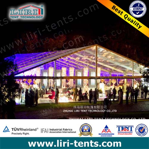 fashion clear PVC structure 20*25m for 400 people wedding party
