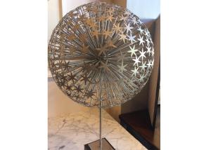 China Custom Size Modern Art Stainless Steel Dandelion Ball Sculpture factory