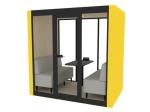 Customized Outdoor Pods With Glass Partition Walls For Phone Calls