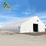 Curved 30m Wide Portable Garage Tent Permanent Logistics Storage Shelter Marquee