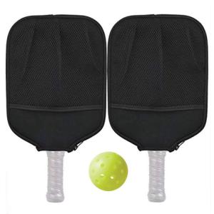 Pickleball Paddle Neoprene Cover Racket Case Protective Sleeve Ball Holder Organizer