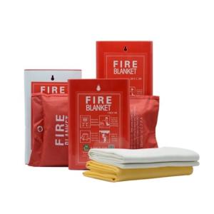 China Glass Fiber Fire Blanket Home Kitchen Fire Size 1*1m 1.2*1.2m Customized factory