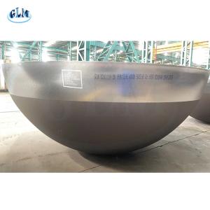 China Carbon Steel Hemispherical Dish Bottom Head , Hot Pressing Hemispherical Vessel Tank Head factory
