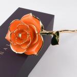 24k Gold Rose preserved rose in Gift Box with Clear Display Stand Best Gift